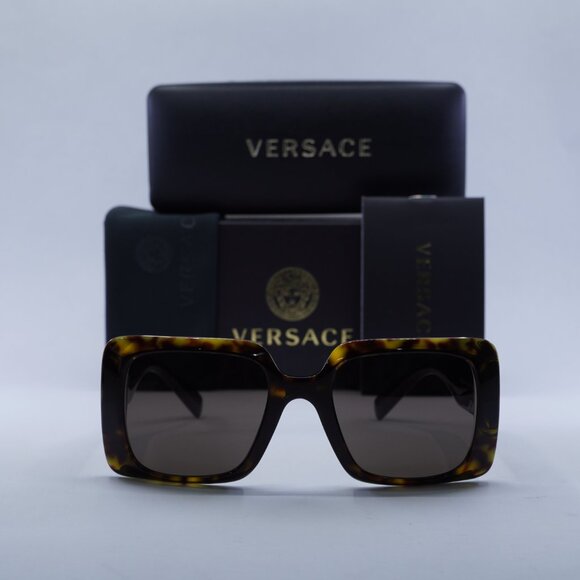 Versace VE4405 108/73 Square Sunglasses – Havana/Dark Brown main image 7